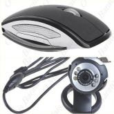 Webcan com microfone e mouse sem fio