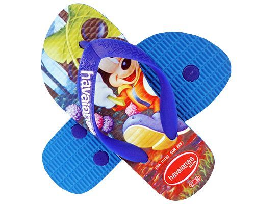 Chinelo Havaianas Infantil Mickey e Minnie-Azul e Vermelho