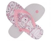 Chinelo Havaianas Infantil Gatinha Marie-Branco e rosa